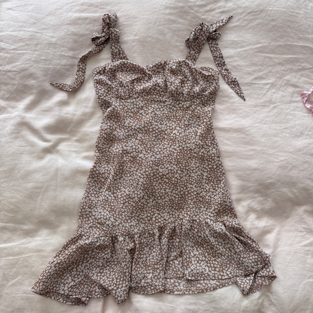 Princess Polly Brown Floral Mini Dress